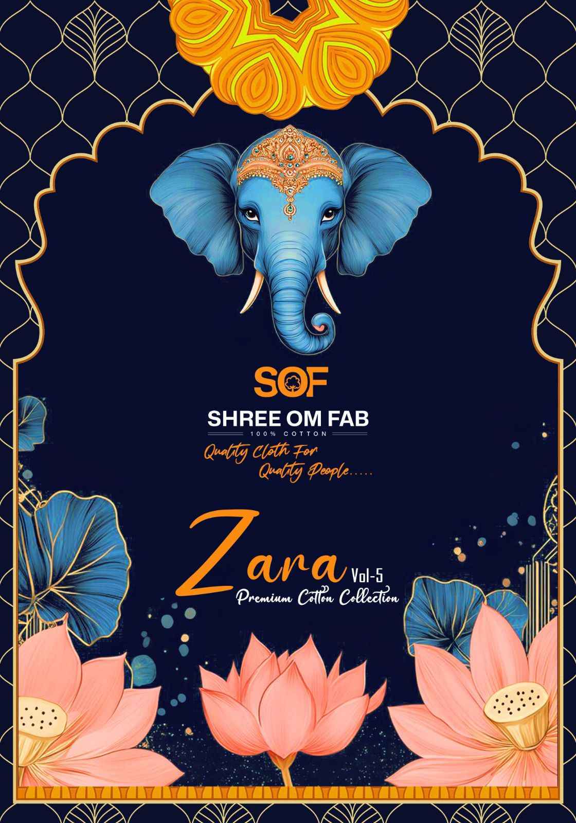 Shree Om Fab Zara Vol 5 Cotton Dress Material Wholesale Price ( 10 pcs Catalogue )