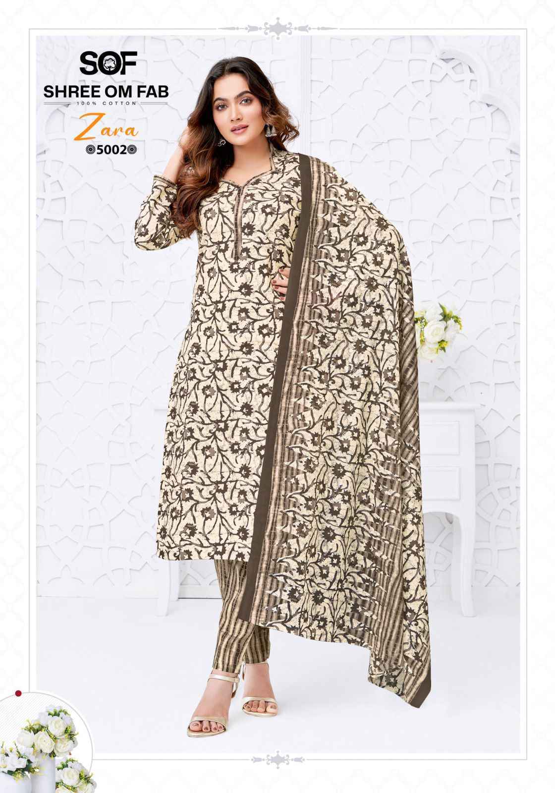 Shree Om Fab Zara Vol 5 Cotton Dress Material Wholesale Price ( 10 pcs Catalogue )
