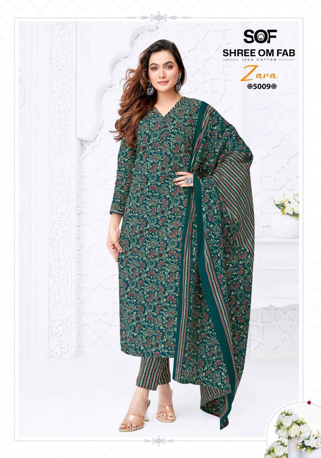 Shree Om Fab Zara Vol 5 Cotton Dress Material Wholesale Price ( 10 pcs Catalogue )