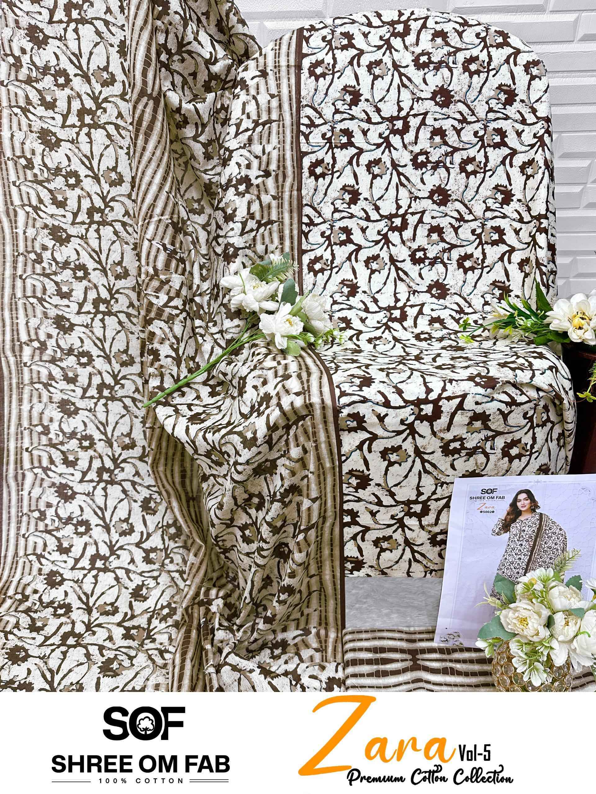 Shree Om Fab Zara Vol 5 Cotton Dress Material Wholesale Price ( 10 pcs Catalogue )