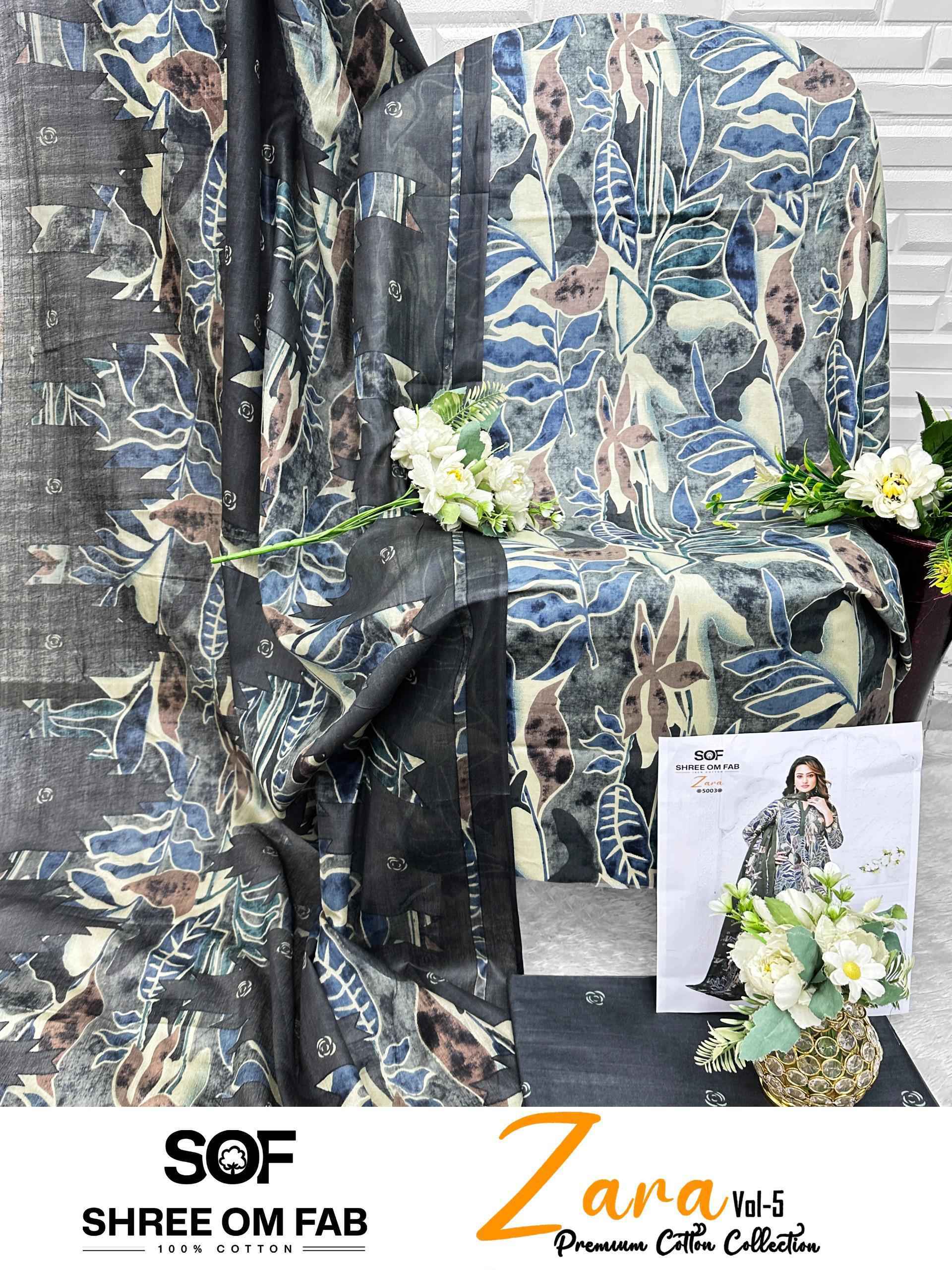 Shree Om Fab Zara Vol 5 Cotton Dress Material Wholesale Price ( 10 pcs Catalogue )