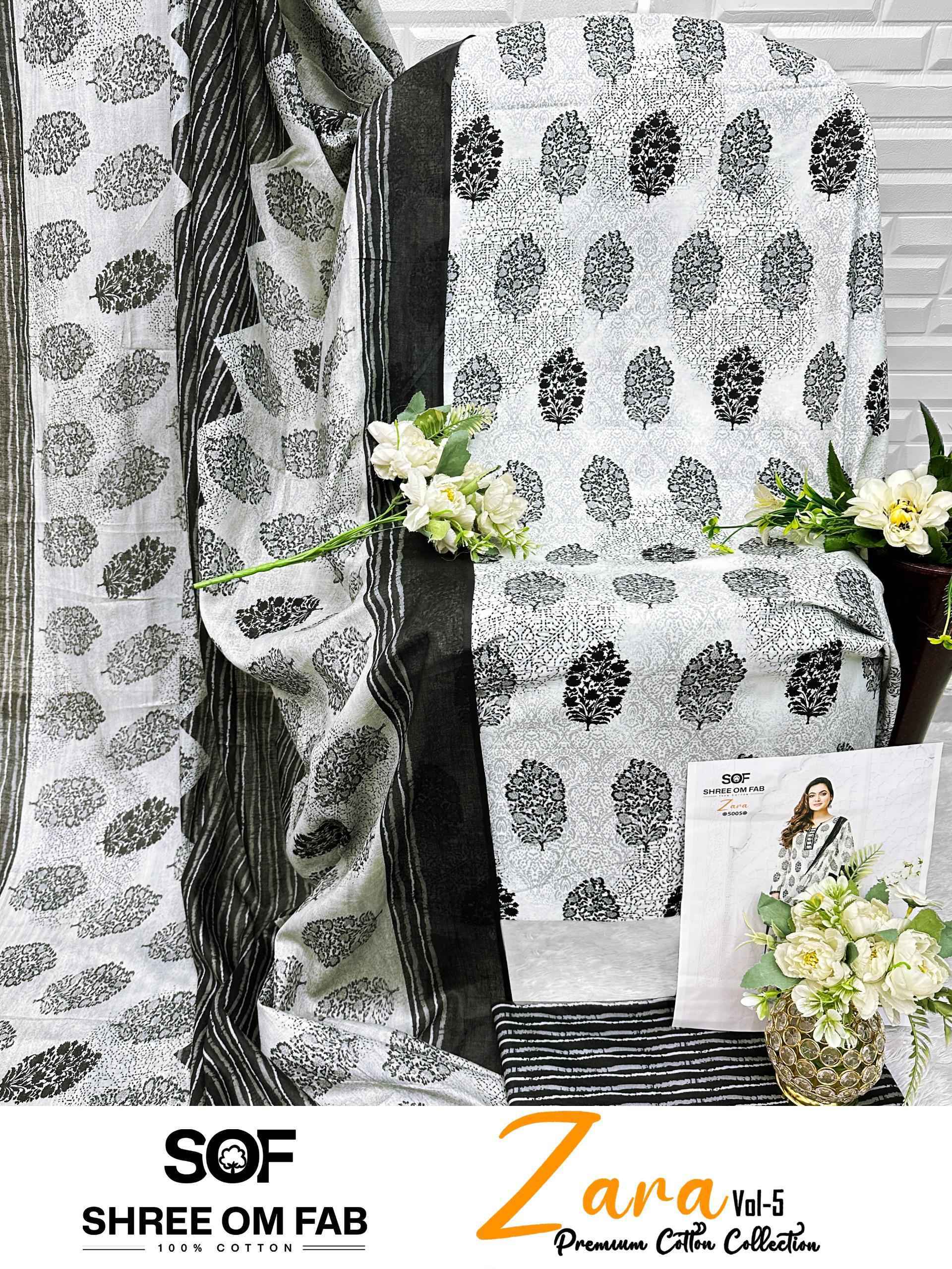 Shree Om Fab Zara Vol 5 Cotton Dress Material Wholesale Price ( 10 pcs Catalogue )