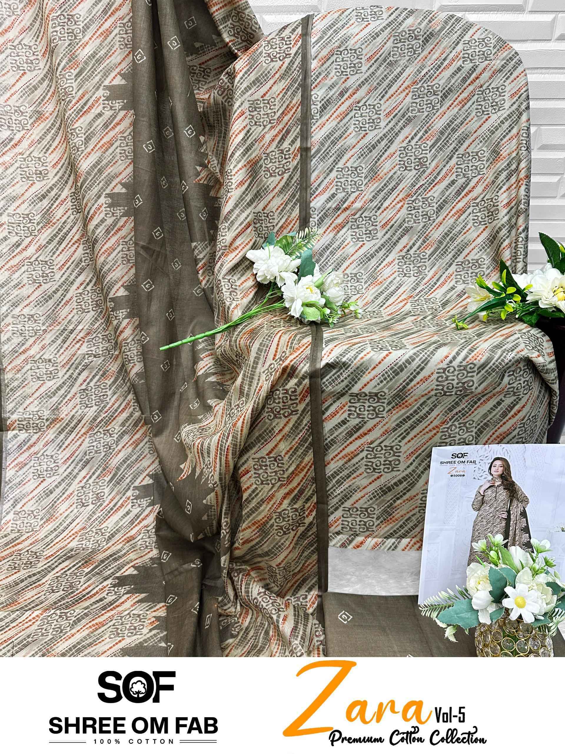 Shree Om Fab Zara Vol 5 Cotton Dress Material Wholesale Price ( 10 pcs Catalogue )