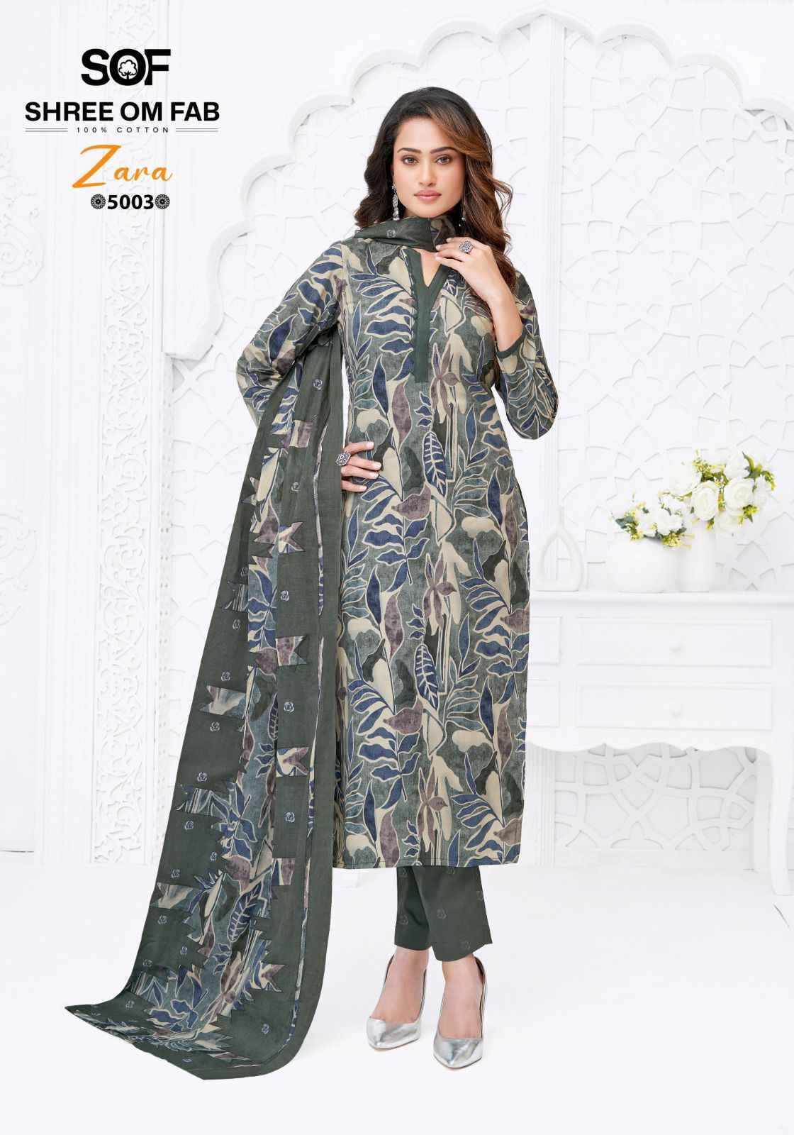 Shree Om Fab Zara Vol 5 Cotton Dress Material Wholesale Price ( 10 pcs Catalogue )