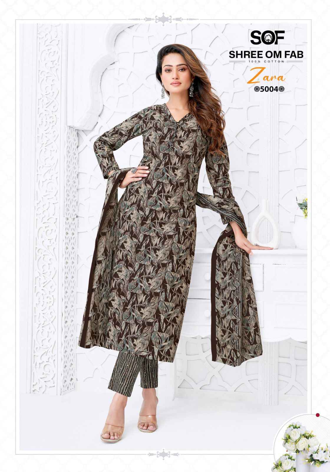 Shree Om Fab Zara Vol 5 Cotton Dress Material Wholesale Price ( 10 pcs Catalogue )