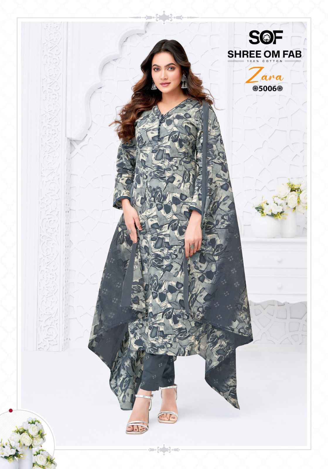 Shree Om Fab Zara Vol 5 Cotton Dress Material Wholesale Price ( 10 pcs Catalogue )