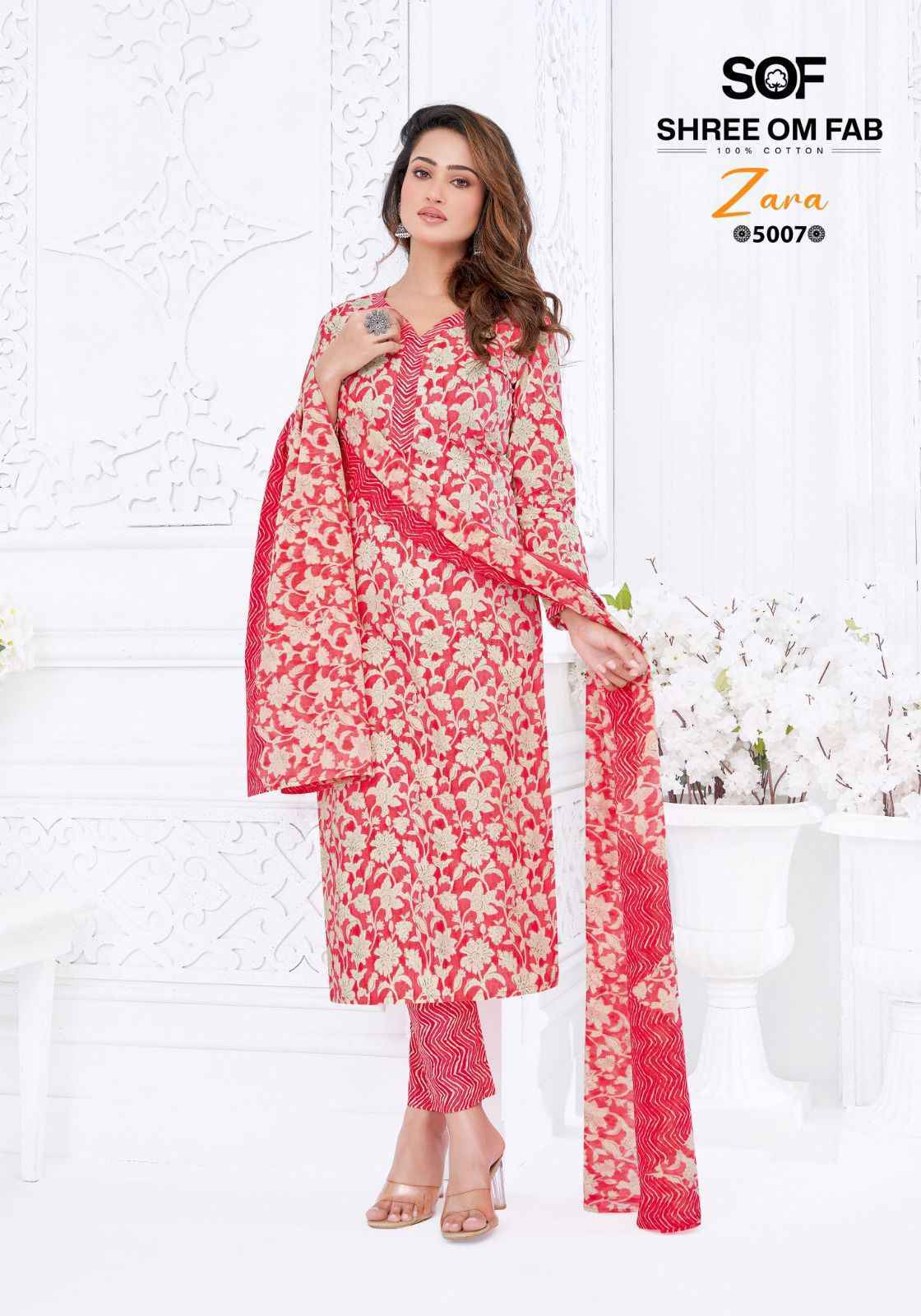 Shree Om Fab Zara Vol 5 Cotton Dress Material Wholesale Price ( 10 pcs Catalogue )