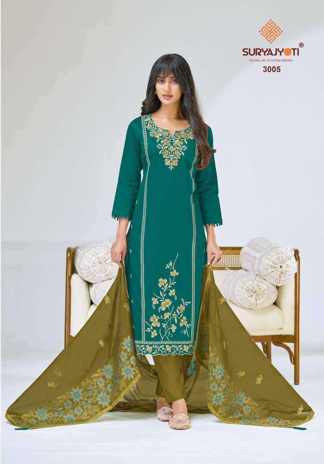 Suryajyoti Pasoori Vol 3 Pure Jam Satin Ladies Dress Collection ( 6 Pcs Catalog )