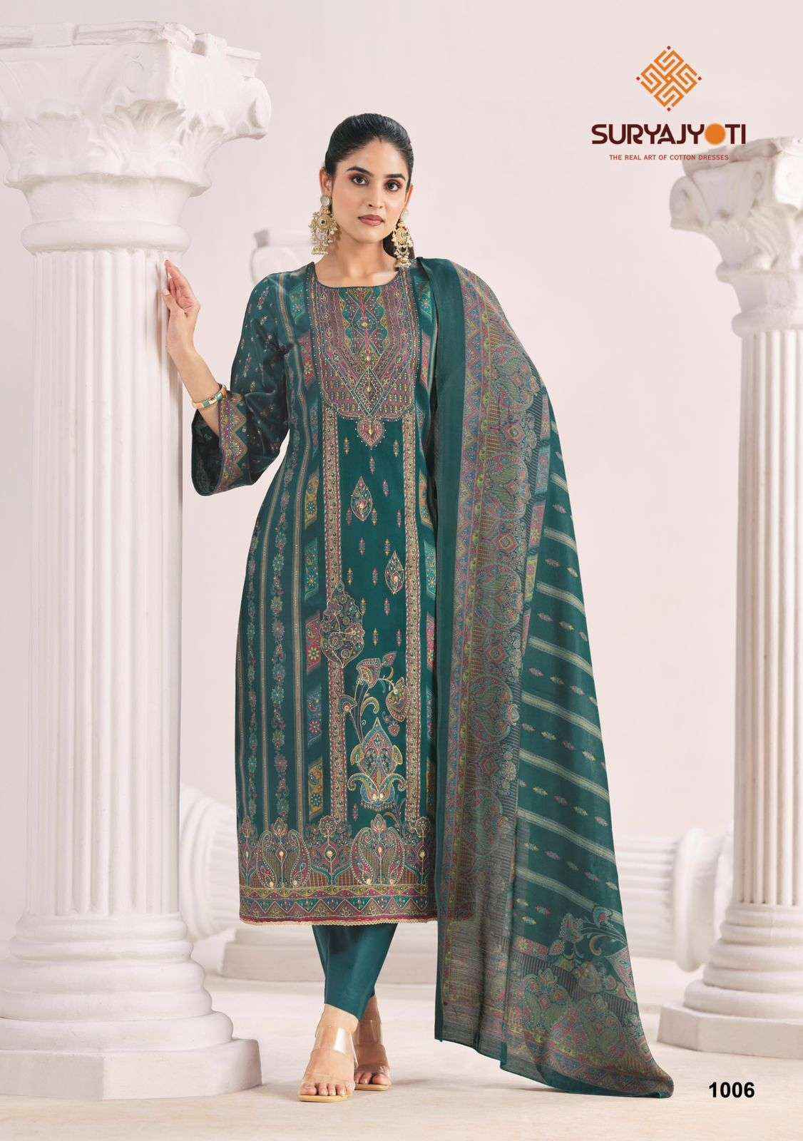 Suryajyoti Zarina Vol 1 Fancy Ladies Dress Material Wholesale Collection ( 6 Pcs Catalog )