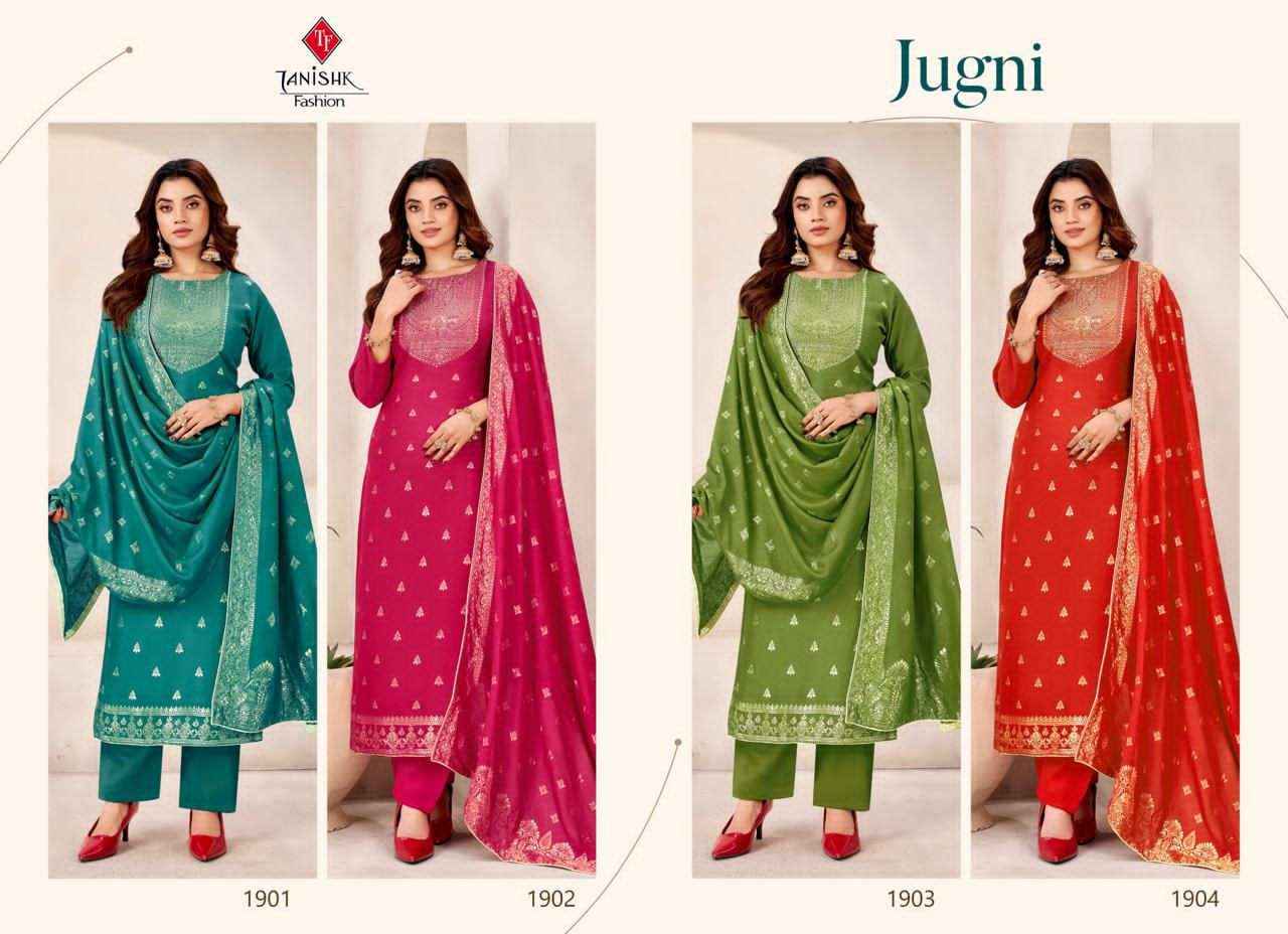 Tanishk Jugni Pure Muslin Jacquard Dress Collection ( 4 Pcs Catalog )