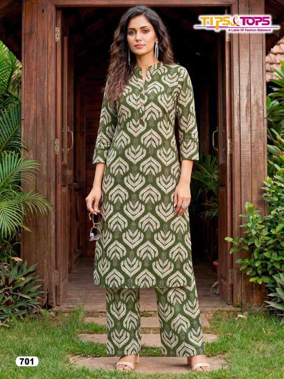 TIPS AND TOPS CINDERELLA VOL 7 RAYON PRINT FANCY KURTI WITH BOTTOM PAIR COLLECTION ( 6 PCS CATALOG )