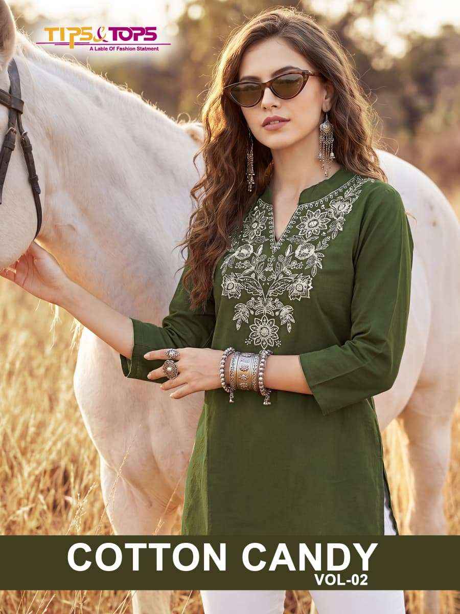 Tips And Tops Cotton Candy Vol 2 Western Short Tops Wholesale Surat ( 6 Pcs Catalogue )