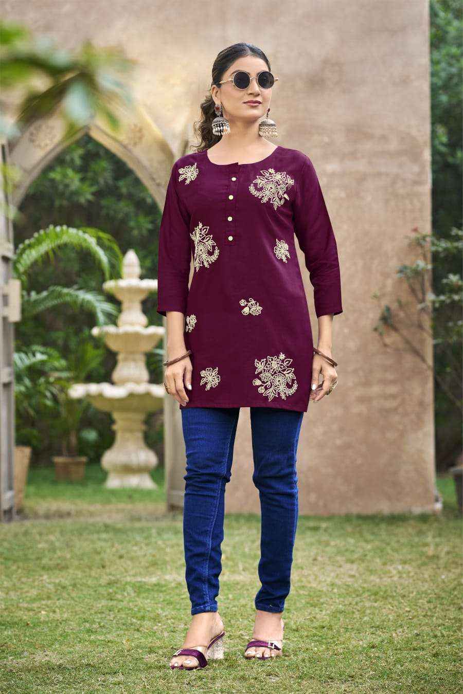 Tips And Tops Rose Western Wear Short Tops Wholesale Price ( 6 Pcs Catalogue )