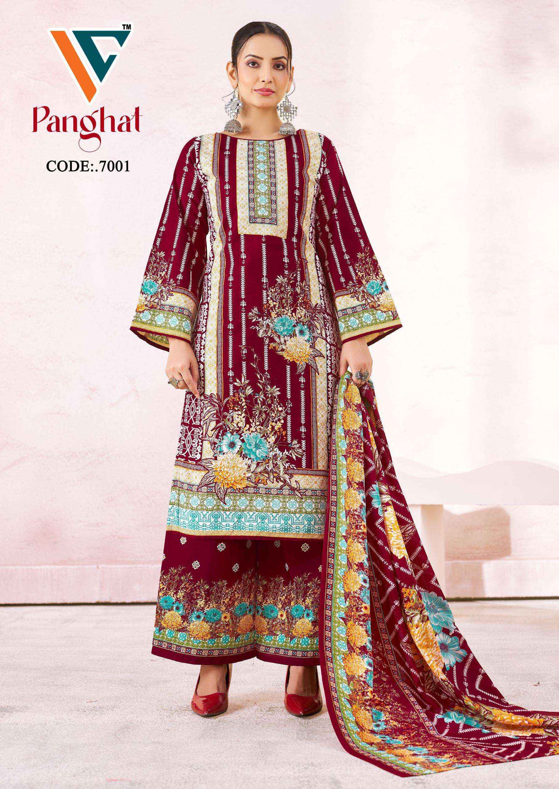 VANDANA CREATION PANGHAT VOL 7 COTTON DIGITAL KARACHI PRINTS DRESS MATERIAL COLLECTION ( 8 PCS CATALOG )