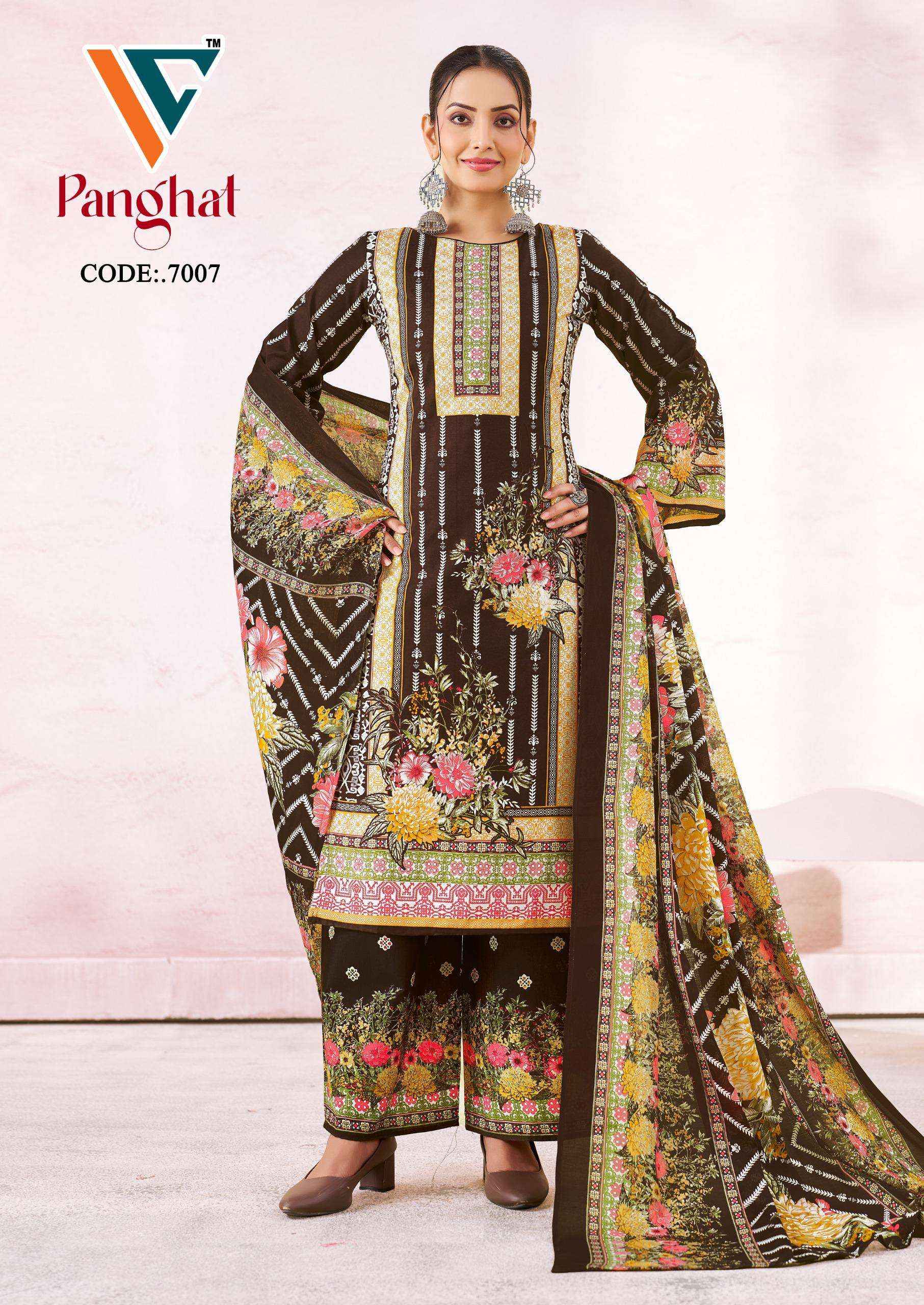 VANDANA CREATION PANGHAT VOL 7 COTTON DIGITAL KARACHI PRINTS DRESS MATERIAL COLLECTION ( 8 PCS CATALOG )