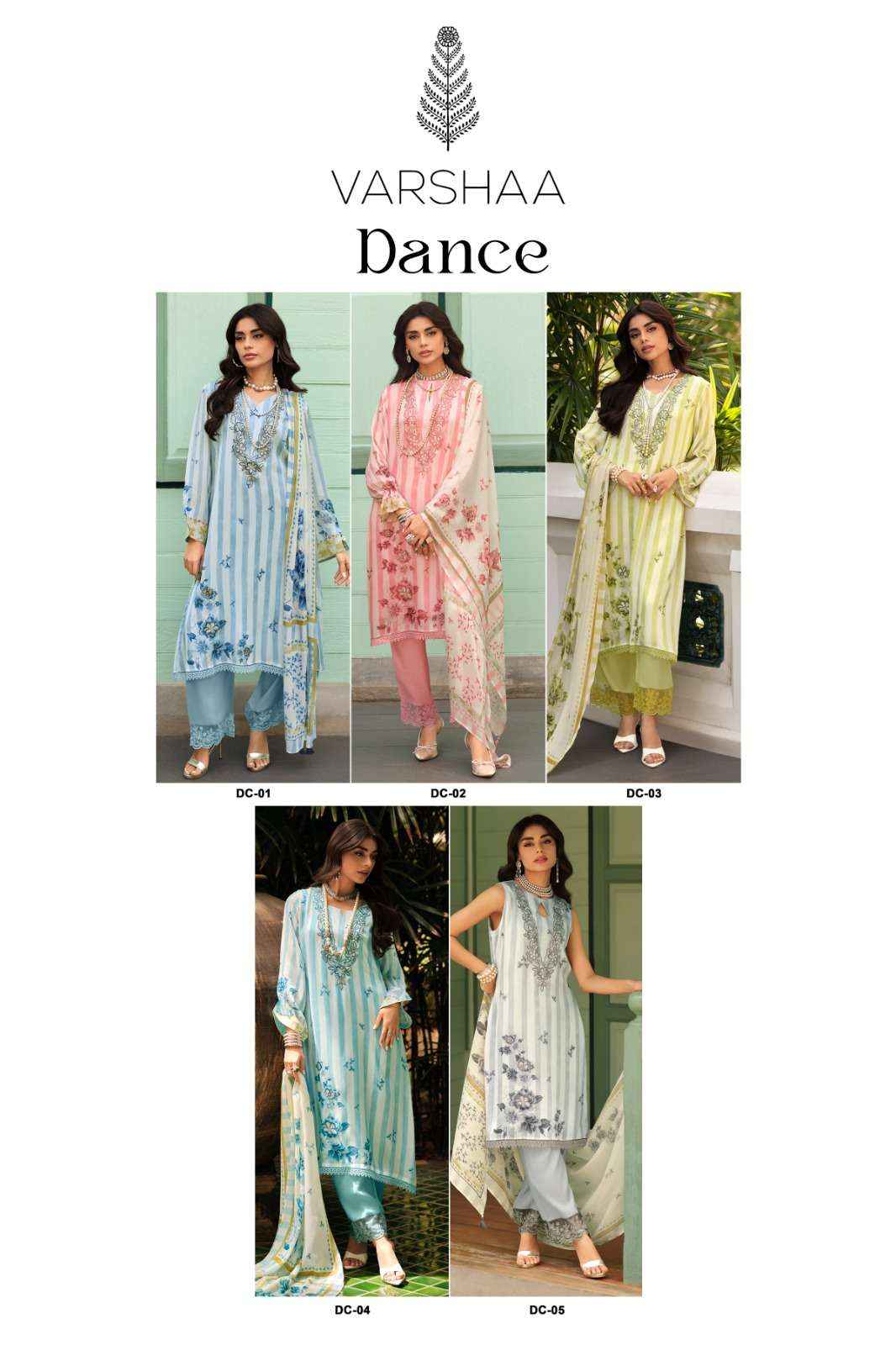 Varsha Dance Exclusive Fancy Ladies Dress Collection ( 5 Pcs Catalog )