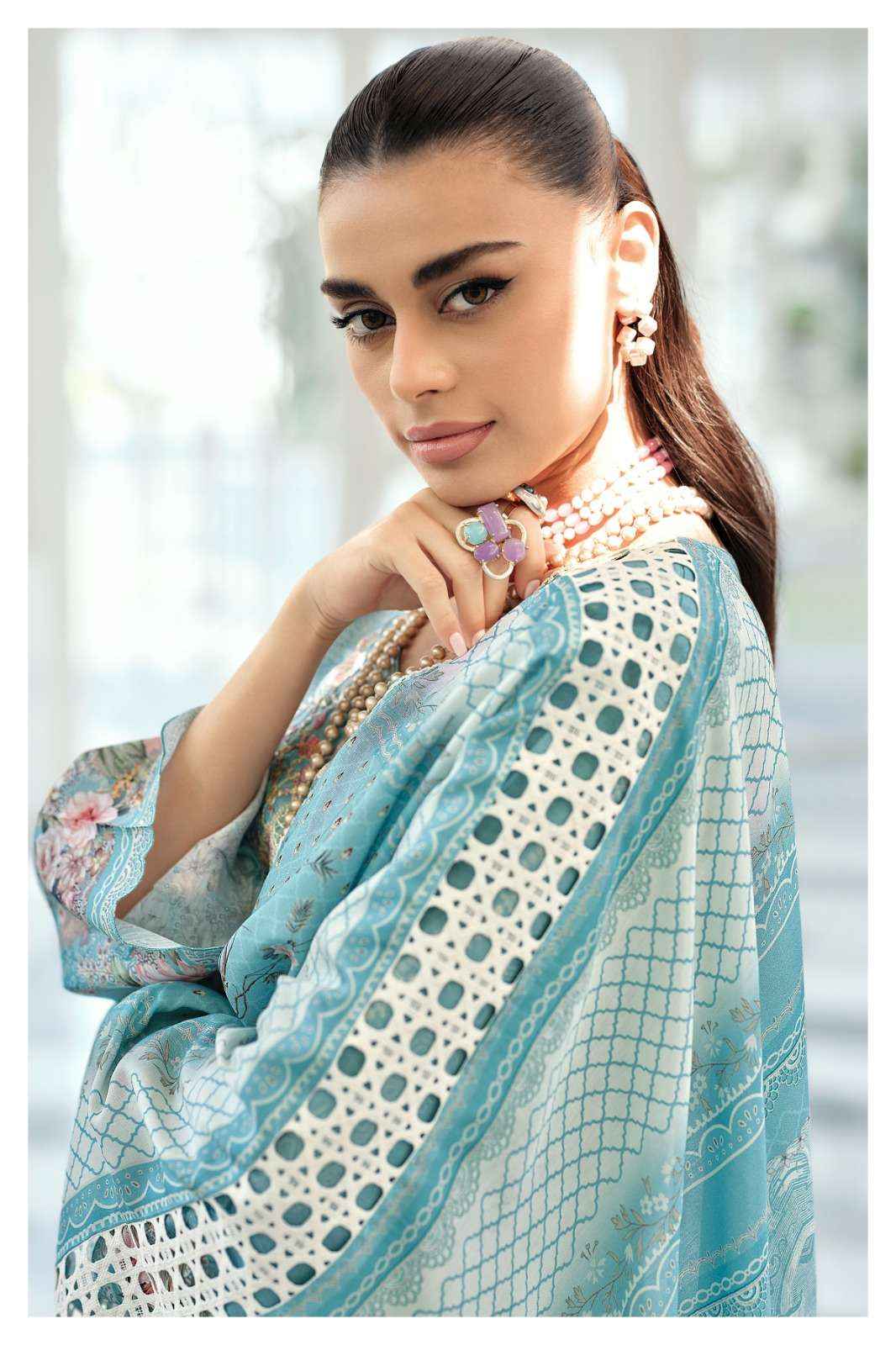 Varsha Falaknuma Exclusive Wear Muslin Dress Material Wholesale Collection ( 4 Pcs Catalog )