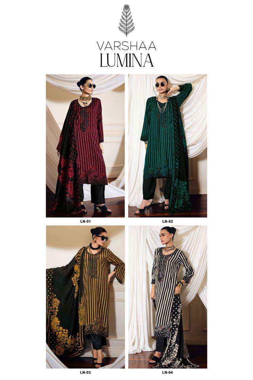 Varsha Lumina Exclusive Designs Muslin Dress Collection ( 4 Pcs Catalog )
