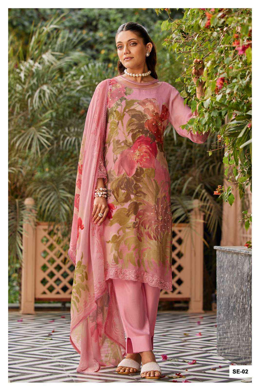 Varsha Summer Edit Digital Printed Muslin Dress Material Wholesale Collection ( 4 Pcs Catalog )