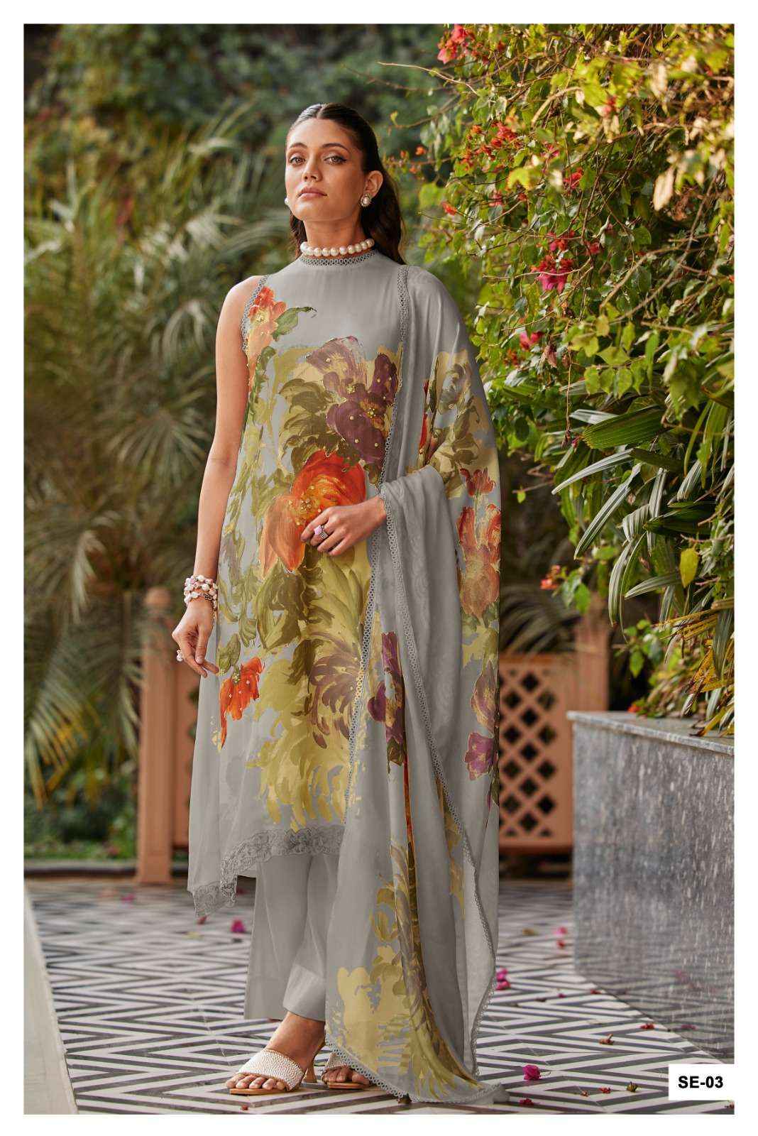 Varsha Summer Edit Digital Printed Muslin Dress Material Wholesale Collection ( 4 Pcs Catalog )