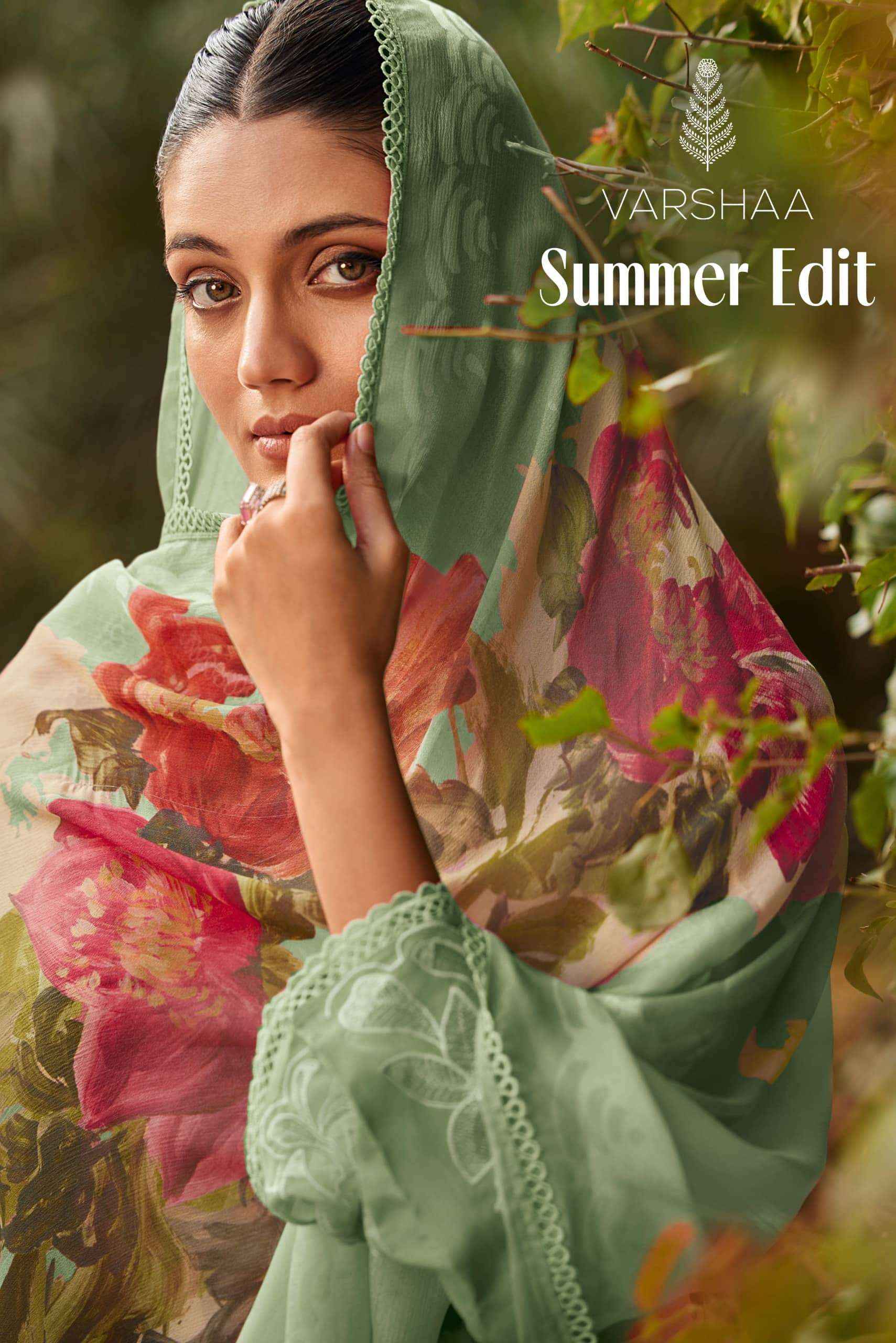 Varsha Summer Edit Digital Printed Muslin Dress Material Wholesale Collection ( 4 Pcs Catalog )