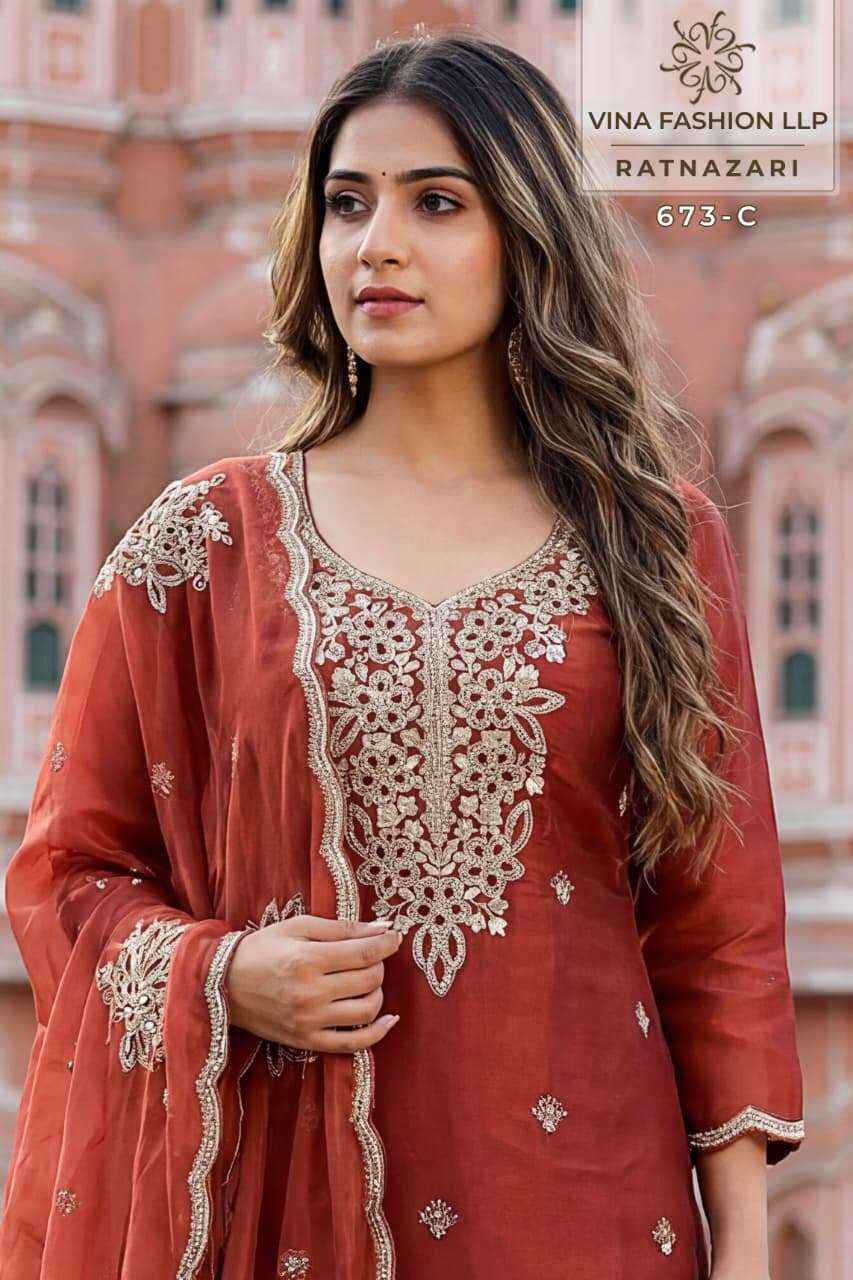 Vinay Fashion Kuleesh Ratnazari Fancy Silk Designer Dress Material Wholesale Collection ( 4 Pcs Catalog )