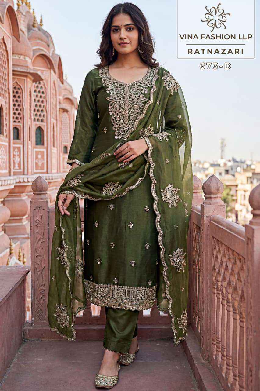 Vinay Fashion Kuleesh Ratnazari Fancy Silk Designer Dress Material Wholesale Collection ( 4 Pcs Catalog )