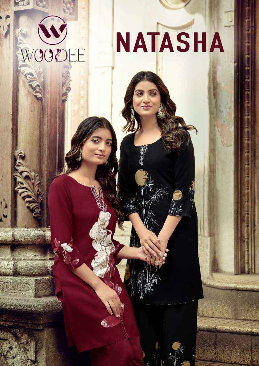 Woodee Fashion Natasha Rayon Premium Designs Cord Set Wholesale Price ( 6 Pcs Catalogue )