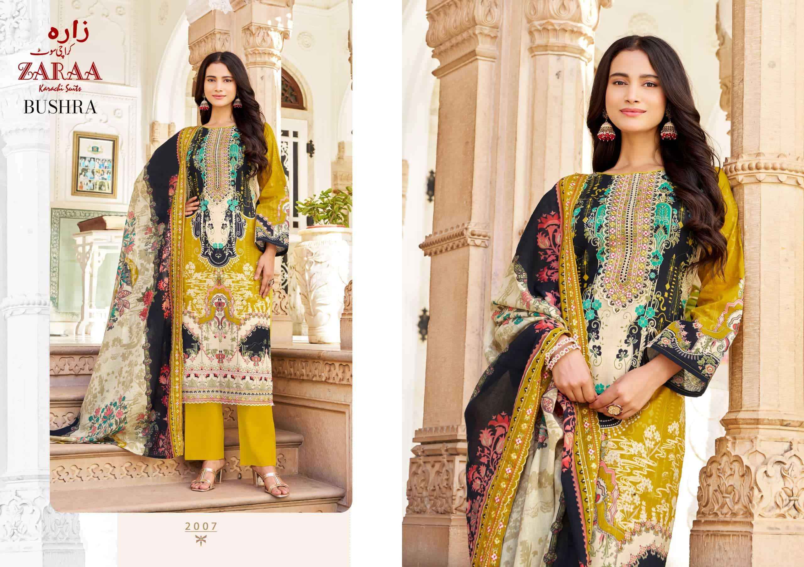 Zaraa Bushra Bin Saeed Vol 2 Pure Cotton Dress Material Wholesale Surat ( 8 Pcs Catalogue )