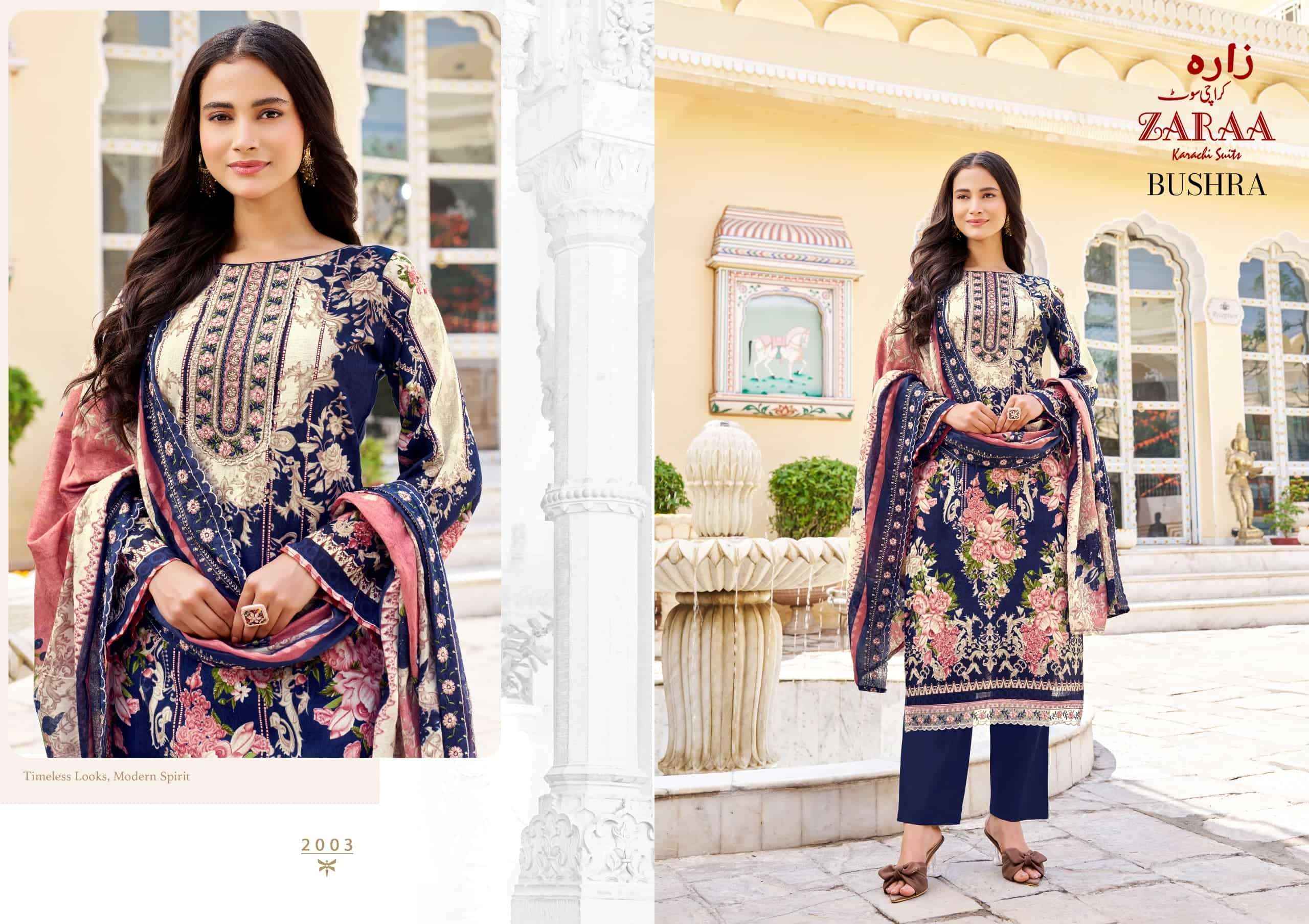 Zaraa Bushra Bin Saeed Vol 2 Pure Cotton Dress Material Wholesale Surat ( 8 Pcs Catalogue )