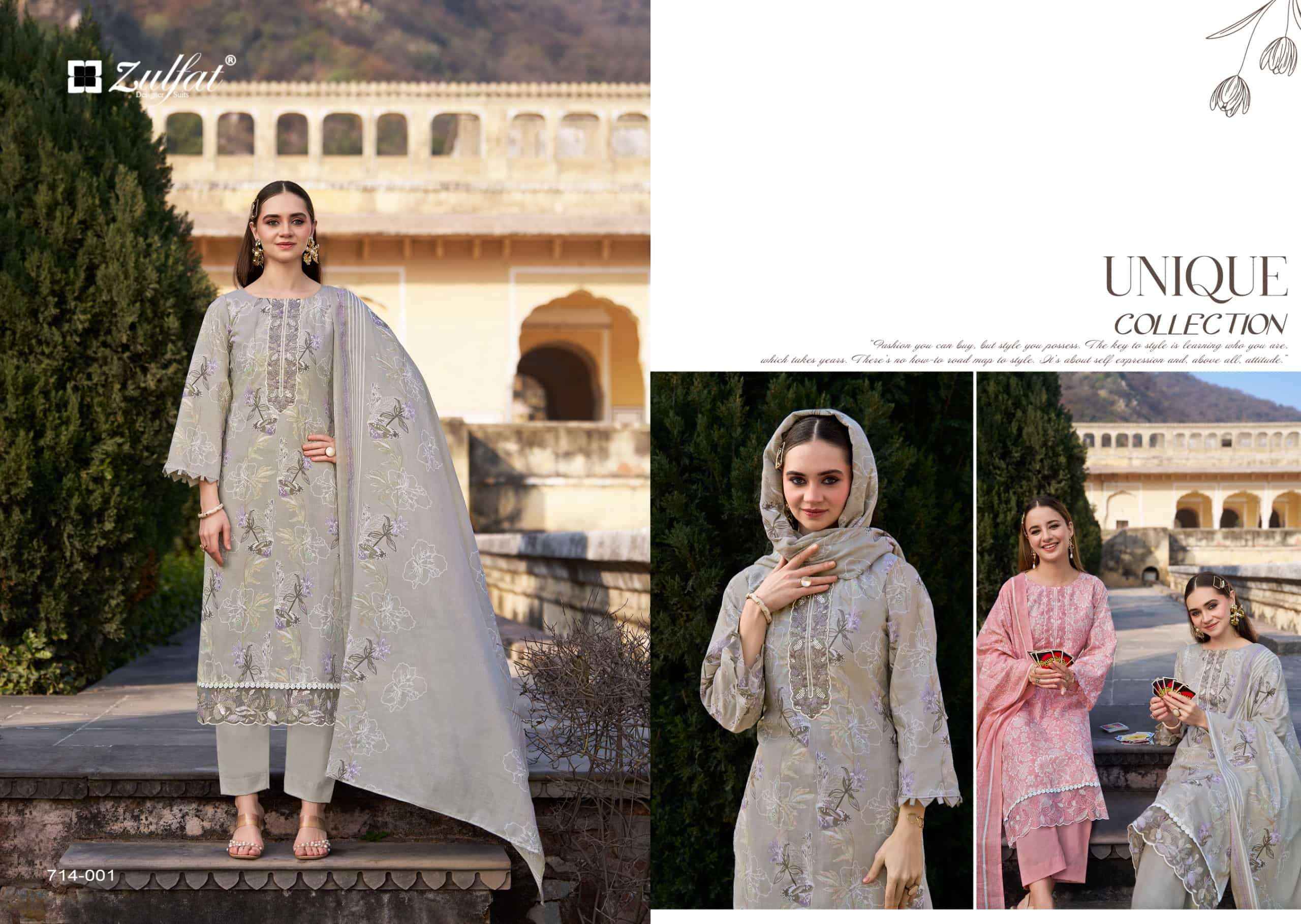 Zulfat Designer Mashuqa Designer Prints Pure Cotton Dress Material ( 6 Pcs Catalogue )