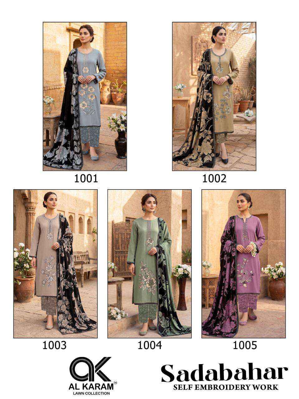 Al Karam Sadabahar Rayon Ladies Suits Wholesale Price