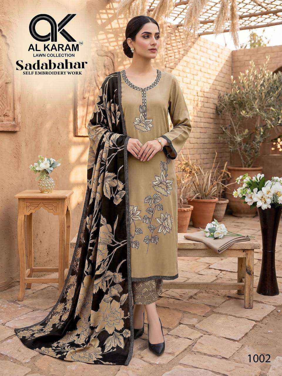 Al Karam Sadabahar Rayon Ladies Suits Wholesale Price