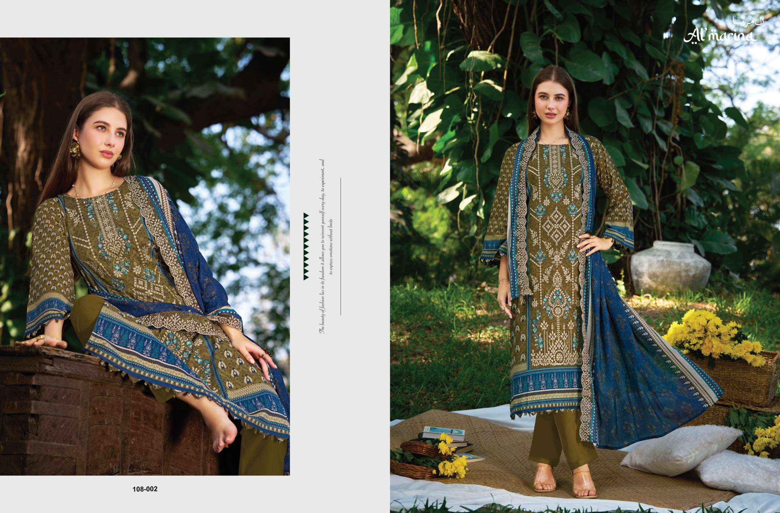 Al Marina Sukoon e Safar Cotton Wholesale Dress Material New Catalogue ( 6 pcs Catalogue )