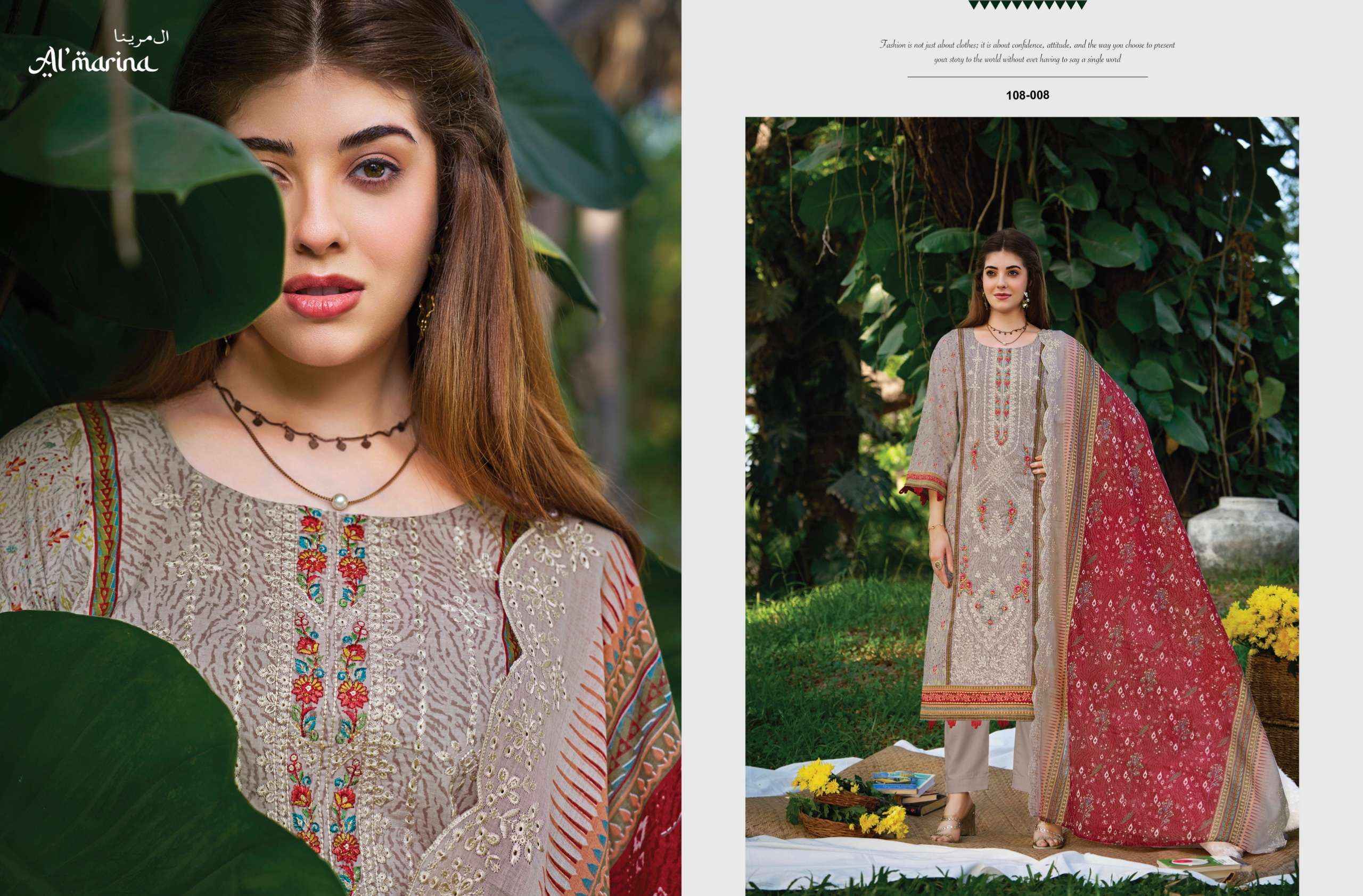 Al Marina Sukoon e Safar Cotton Wholesale Dress Material New Catalogue ( 6 pcs Catalogue )