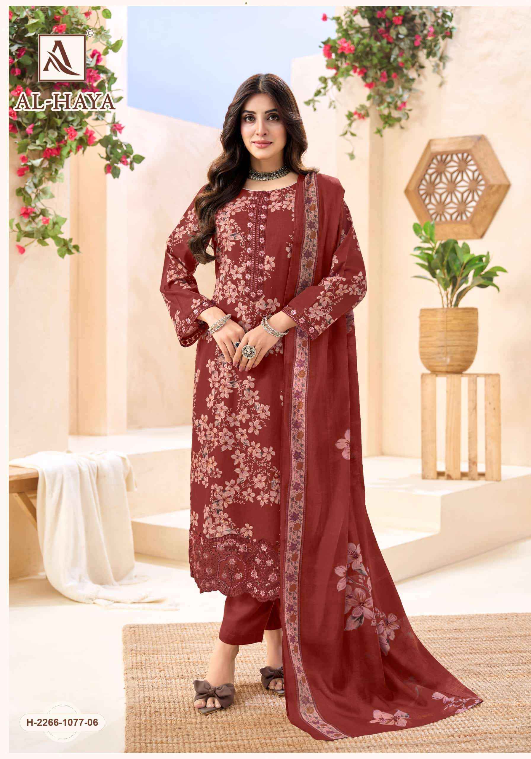 Alok Suit Al Haya Fancy Cotton Salwar Suit Wholesale Price ( 6 Pcs Catalogue )