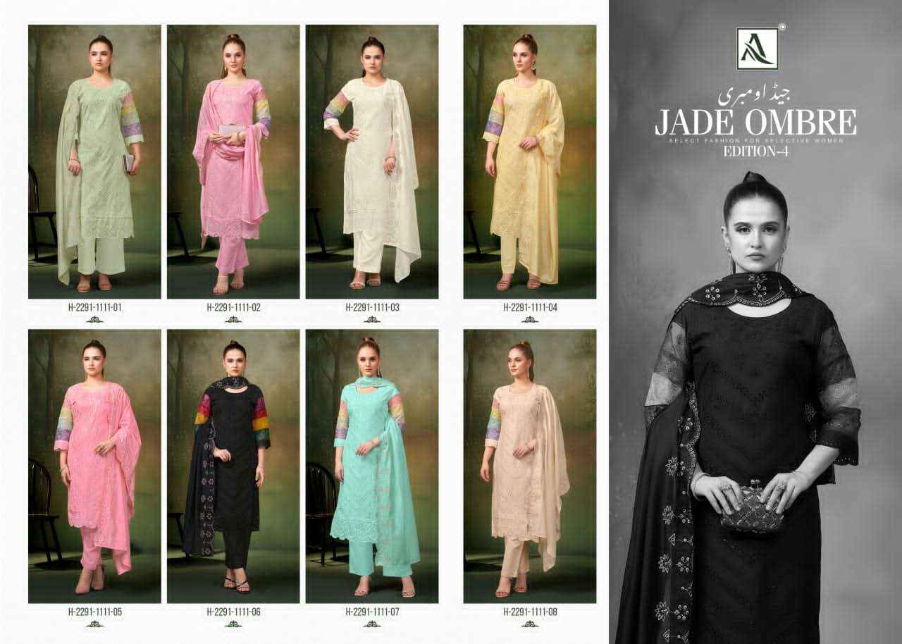 Alok Suit Jade Ombre Edition 4 Latest Design Cotton Dress Material Wholesale Collection ( 8 Pcs Catalog )