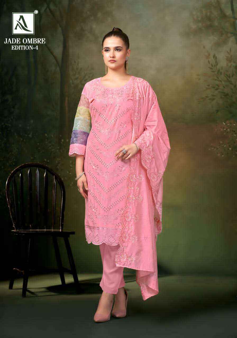 Alok Suit Jade Ombre Edition 4 Latest Design Cotton Dress Material Wholesale Collection ( 8 Pcs Catalog )