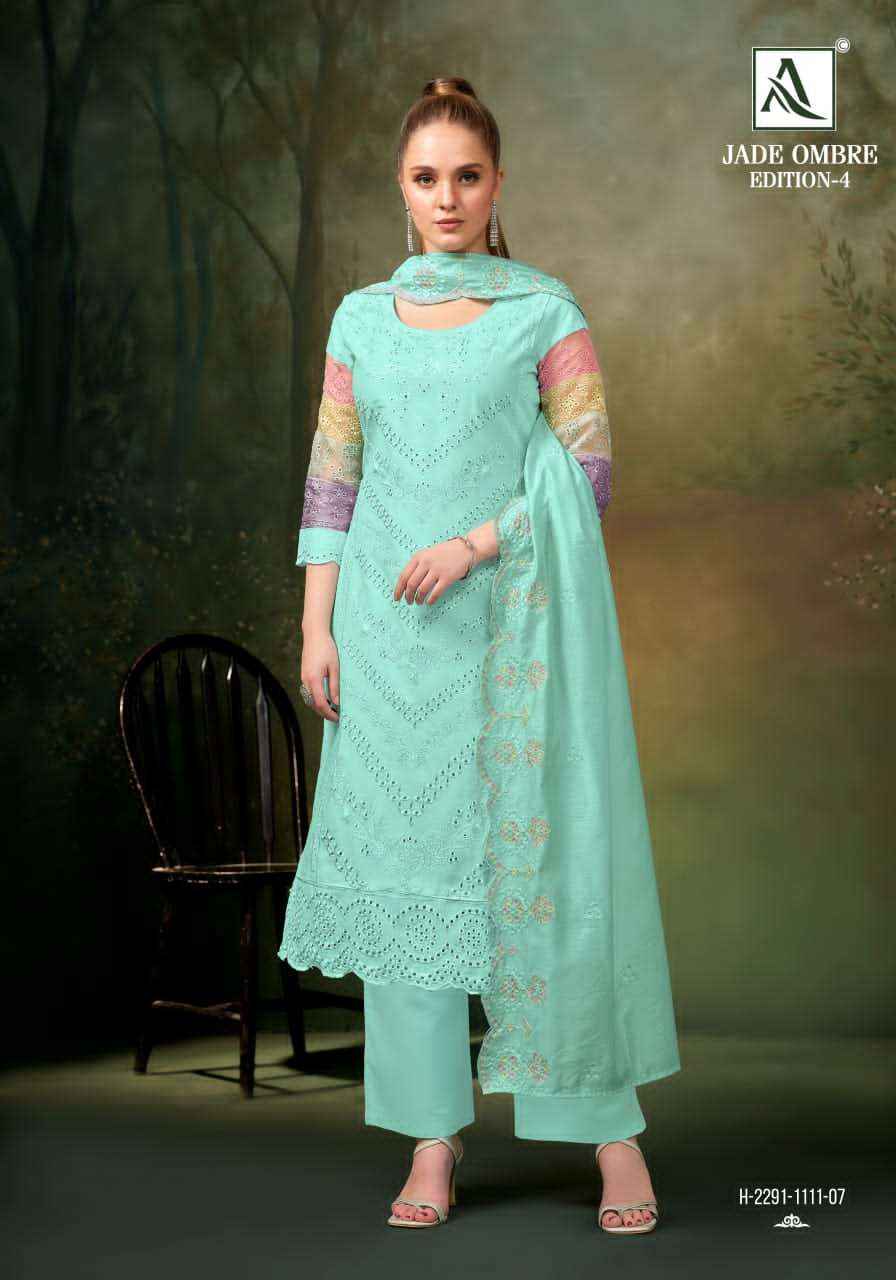 Alok Suit Jade Ombre Edition 4 Latest Design Cotton Dress Material Wholesale Collection ( 8 Pcs Catalog )