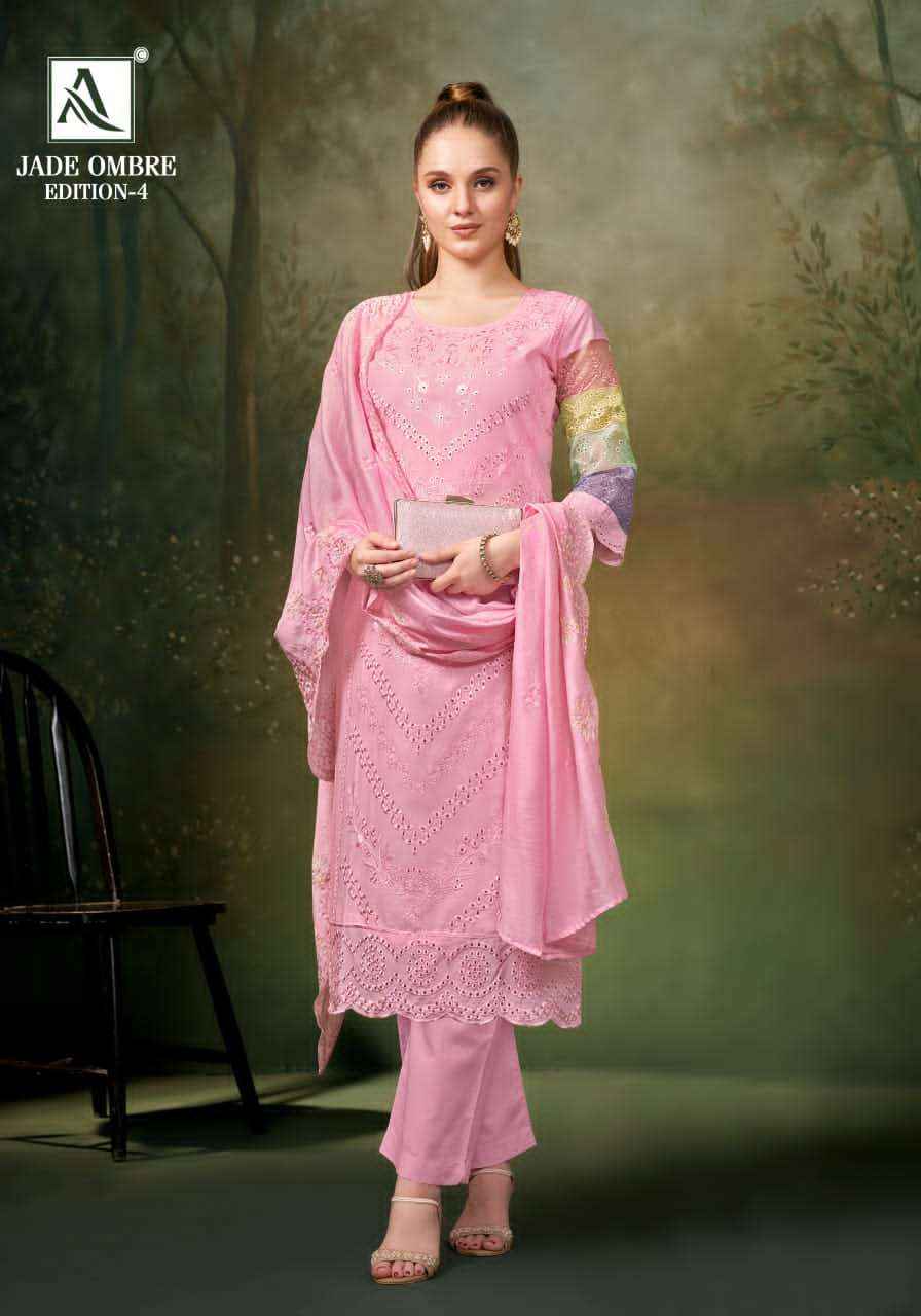Alok Suit Jade Ombre Edition 4 Latest Design Cotton Dress Material Wholesale Collection ( 8 Pcs Catalog )