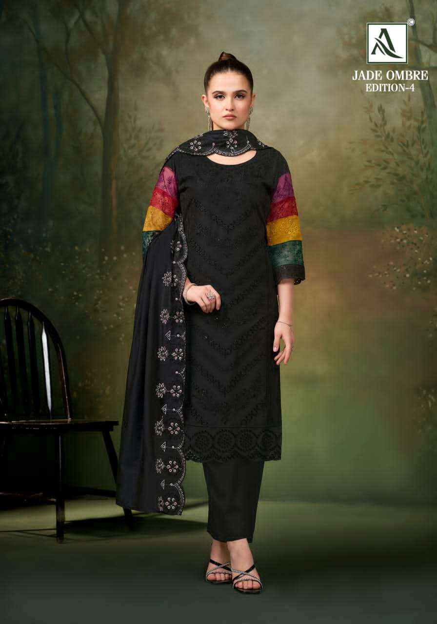 Alok Suit Jade Ombre Edition 4 Latest Design Cotton Dress Material Wholesale Collection ( 8 Pcs Catalog )