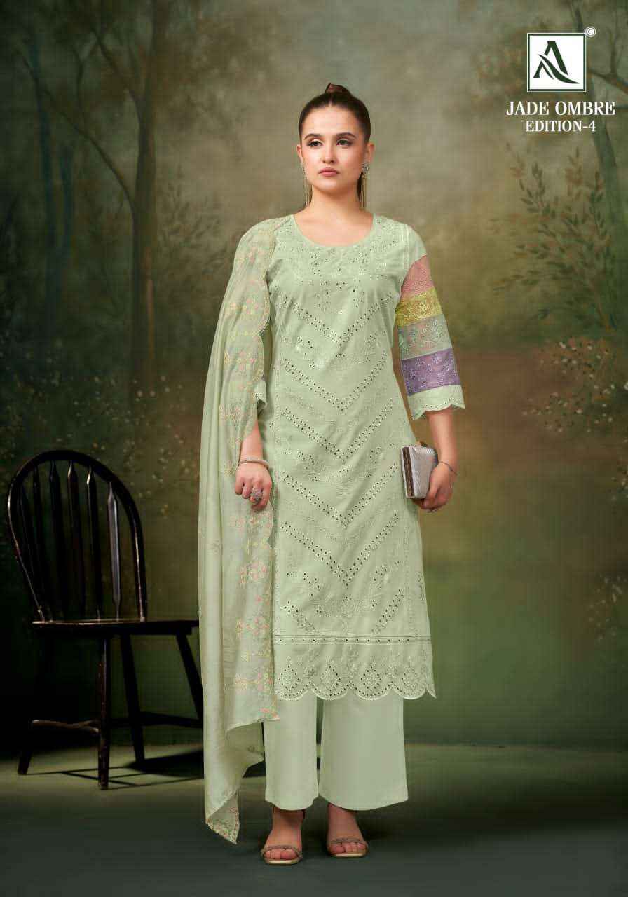 Alok Suit Jade Ombre Edition 4 Latest Design Cotton Dress Material Wholesale Collection ( 8 Pcs Catalog )