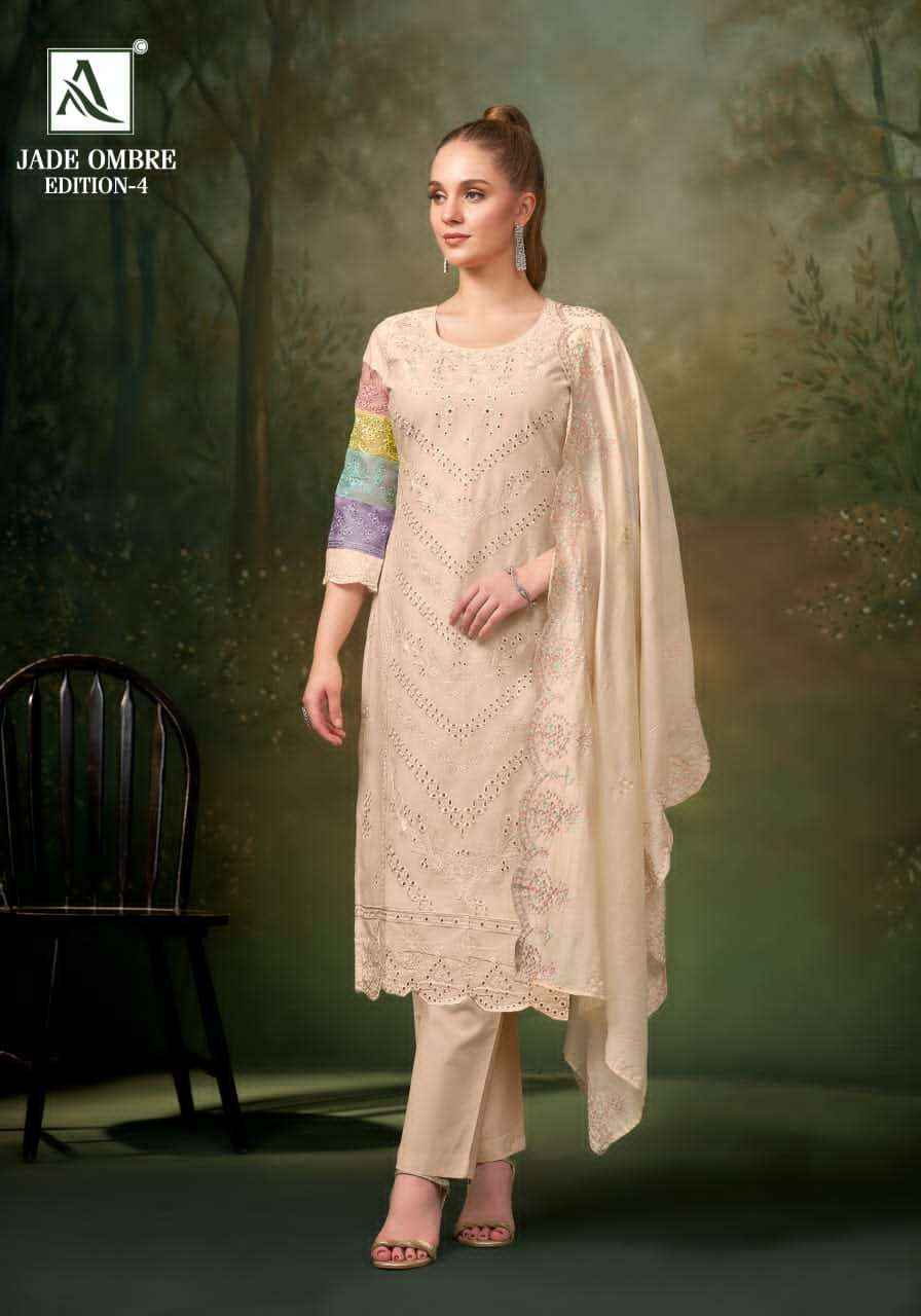 Alok Suit Jade Ombre Edition 4 Latest Design Cotton Dress Material Wholesale Collection ( 8 Pcs Catalog )
