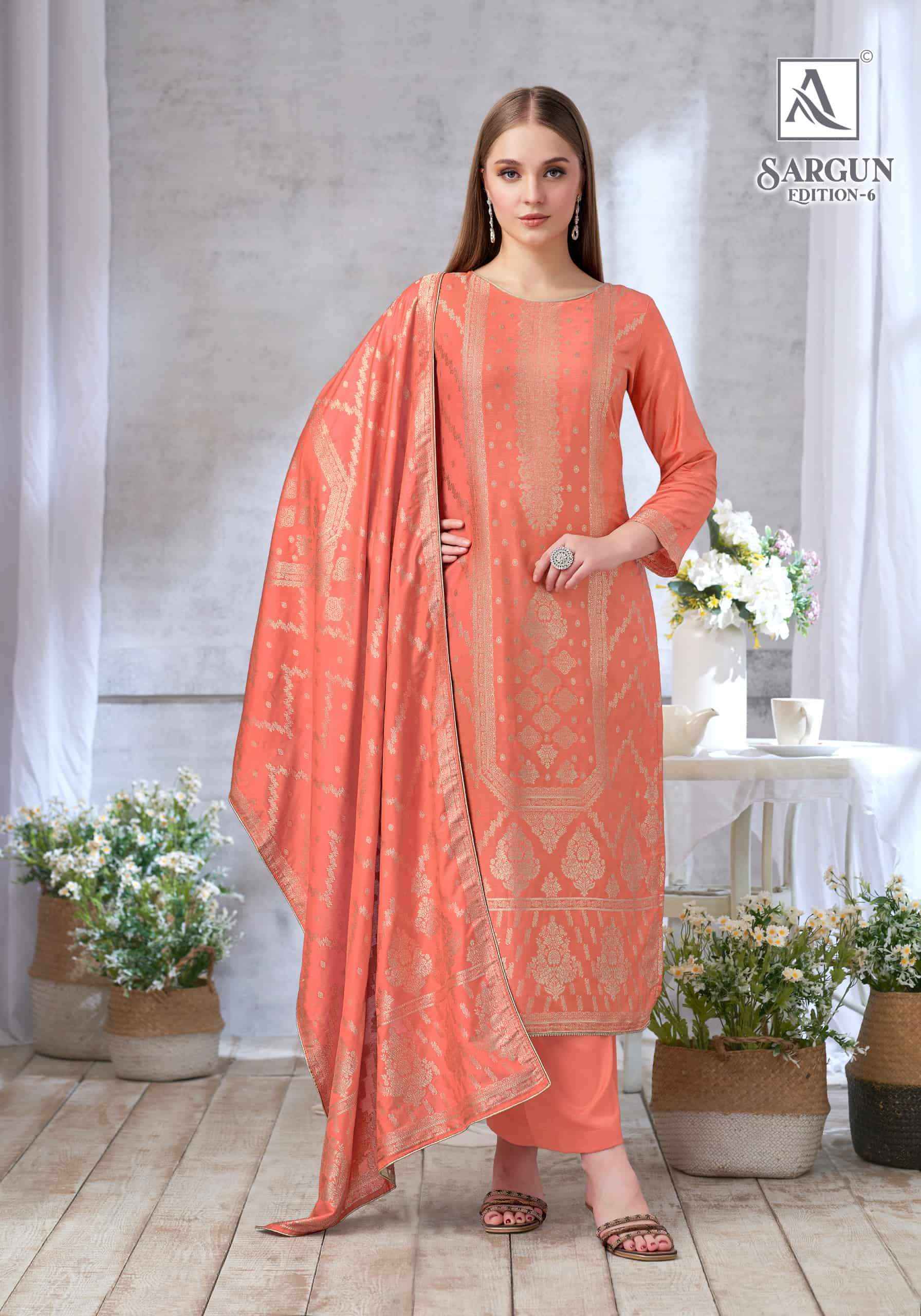 Alok Suit Sargun Edition 6 Wholesale Online Price 6 Pcs Catalogue