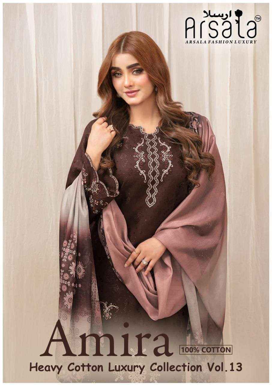 Arsala Fashion Amira Vol 13 Cotton Dress Material Wholesale Price ( 6 pcs Catalogue )