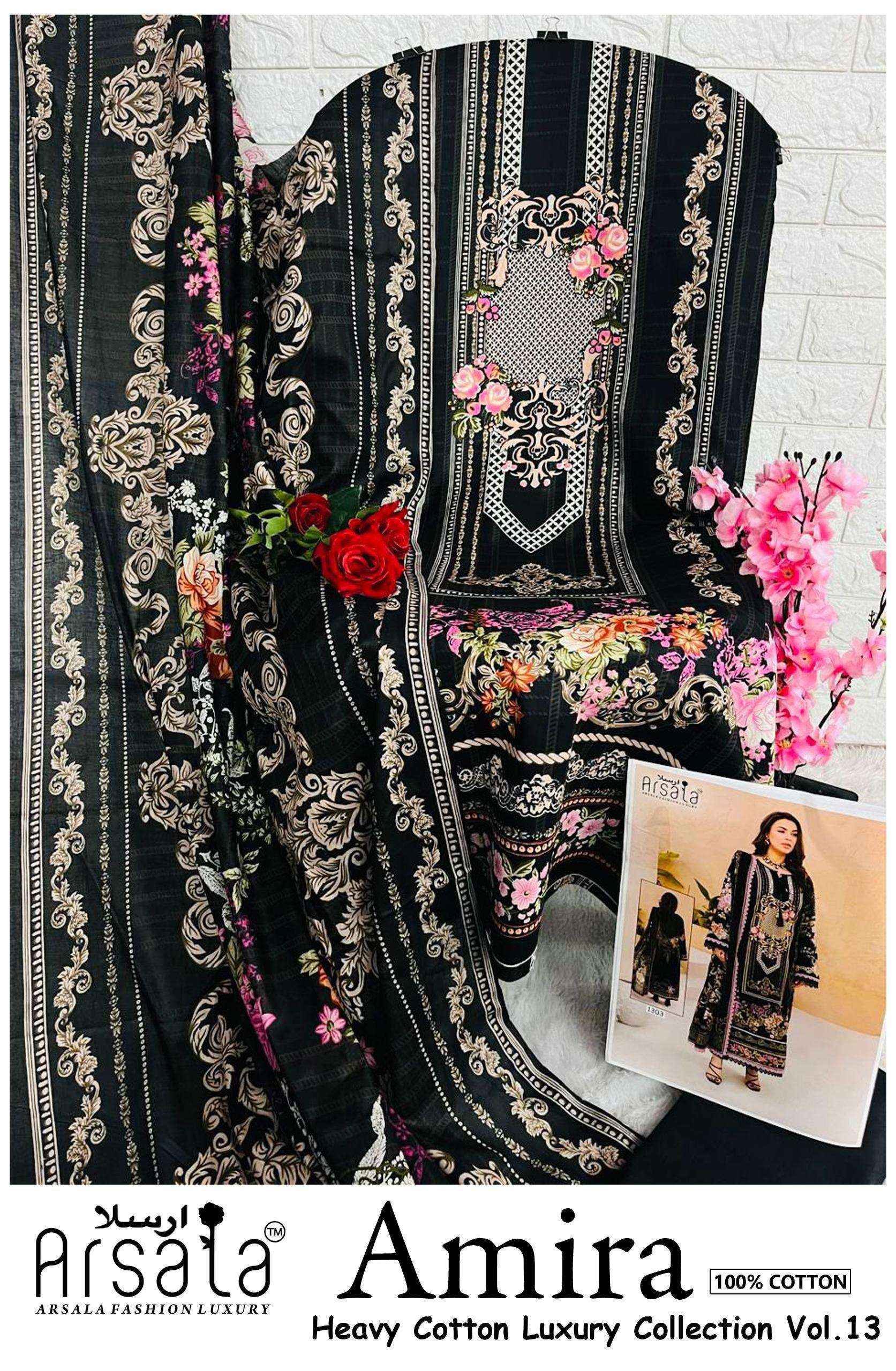 Arsala Fashion Amira Vol 13 Cotton Dress Material Wholesale Price ( 6 pcs Catalogue )