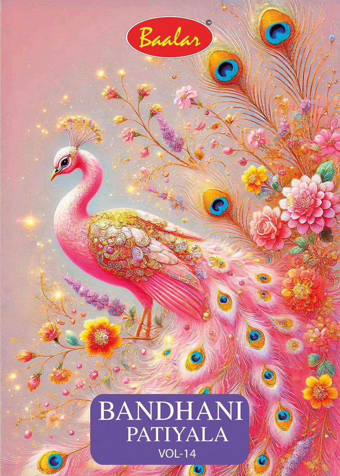 Baalar Bandhani Patiyala Vol 14 Cotton Unstitch Suits 12 Pcs Catalogue