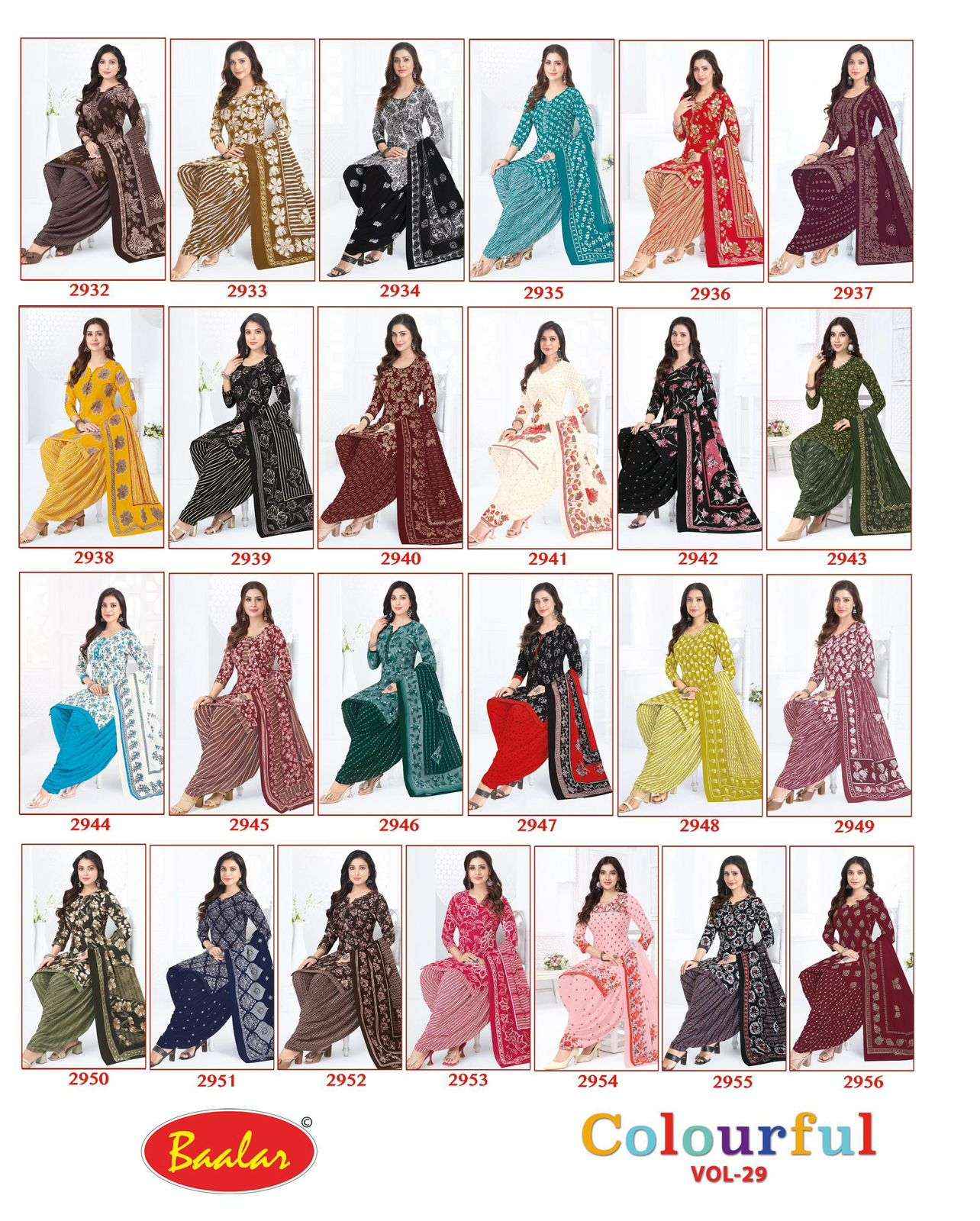 Baalar Colourful Vol 29 Pure Cotton Dress Material Wholesale Price ( 36 pcs Catalogue )