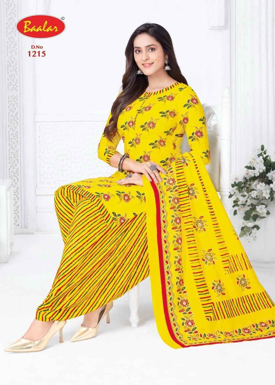 Baalar Crystal patiyala Vol 12 Cotton Wholesale Dress Material 15 pcs Catalogue