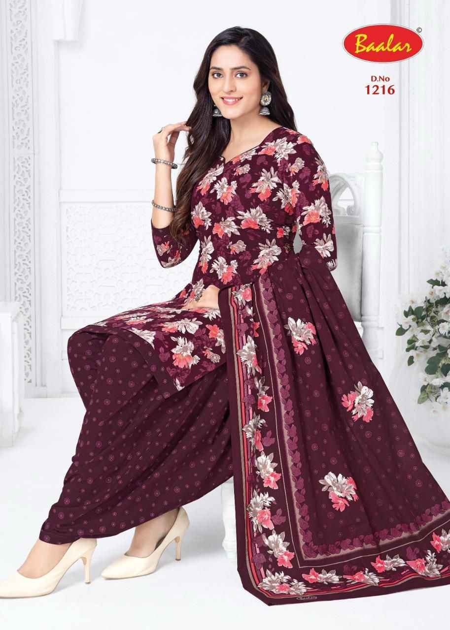 Baalar Crystal patiyala Vol 12 Cotton Wholesale Dress Material 15 pcs Catalogue